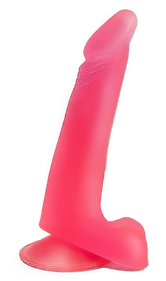 Розовый фаллоимитатор на присоске без вибрации - 17,8 см. - фото, цены