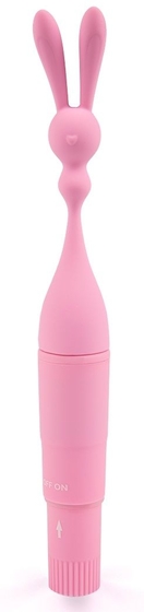 Розовый клиторальный вибростимулятор с длинными ушками - 20 см. - фото, цены