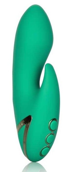 Зеленый вибромассажер-кролик Sierra Sensation - 15 см. - фото, цены
