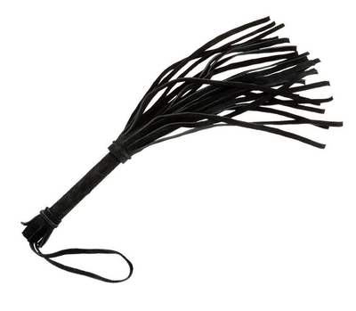 Малая черная плеть из натуральной велюровой кожи - 40 см. - фото, цены