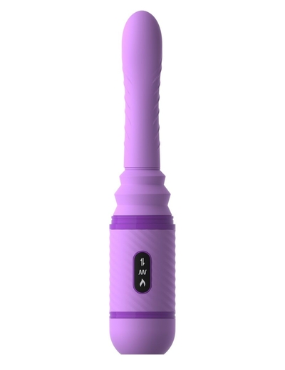 Фиолетовый автоматический вибромассажер с функцией поступательных движений Love Thrust-Her - фото, цены