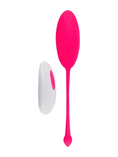 Ярко-розовое вагинальное виброяйцо с пультом ду - фото, цены