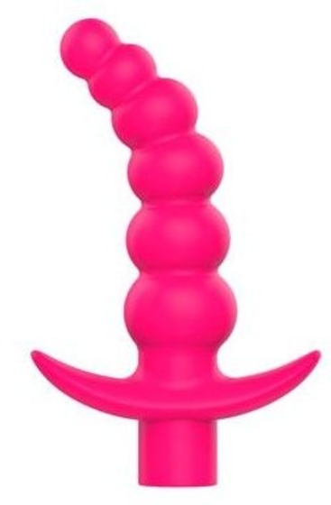 Розовая вибрирующая анальная елочка Sweet Toys - 10,8 см. - фото, цены