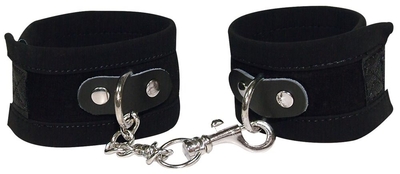 Чёрные замшевые наручники Bad Kitty Fesseln - фото, цены