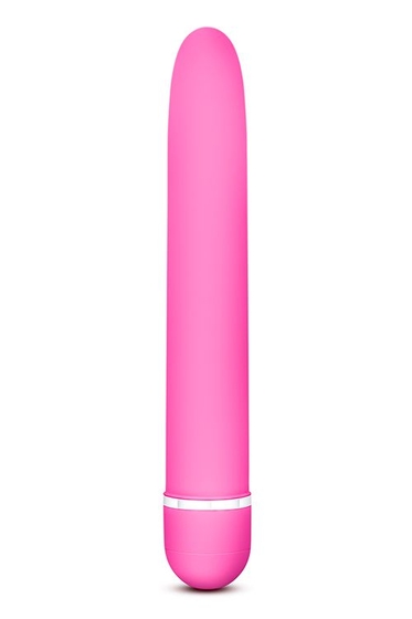Розовый классический вибратор Luxuriate - 17,8 см. - фото, цены