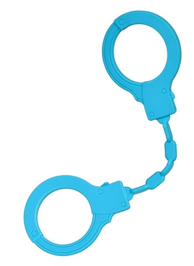 Голубые силиконовые наручники A-Toys без ключа - фото, цены