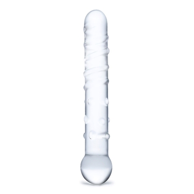 Стеклянная прозрачная палочка-фаллос Callisto Clear Glass Dildo - 18 см. - фото, цены