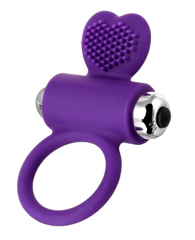 Фиолетовое виброкольцо с ресничками Jos Pery - фото, цены