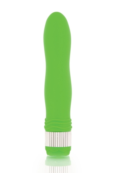 Зеленый водонепроницаемый вибратор - 21,5 см. - фото, цены