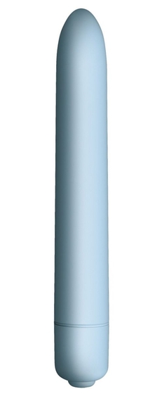 Голубой мини-вибратор Sugar Blue - 14,2 см. - фото, цены
