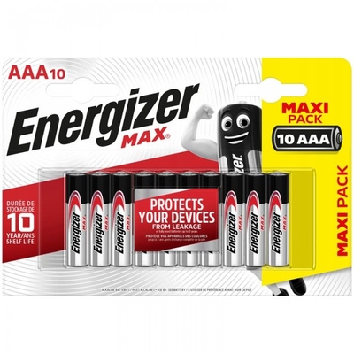 Батарейки Energizer Max Aaa/lr03 1.5v - 10 шт. - фото, цены