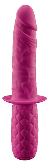 Розовый анальный фаллоимитатор Orgasm Driver с ручкой-ограничителем - фото, цены
