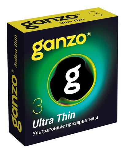 Ультратонкие презервативы Ganzo Ultra thin - 3 шт. - фото, цены