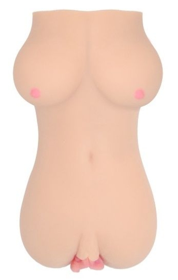 Телесный вибромастурбатор-вагина Clara OnaHole с имитацией груди - фото, цены