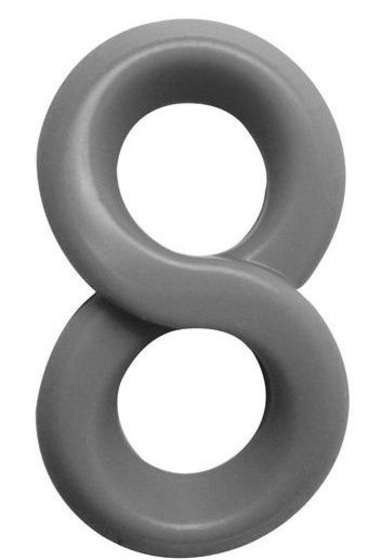 Серое эрекционное кольцо на пенис Rings Liquid Silicone - фото, цены