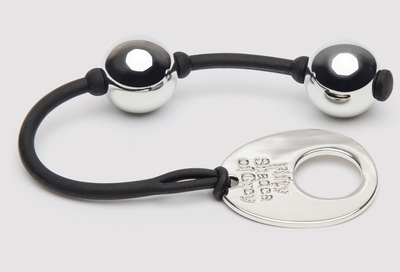 Серебристые шарики Inner Goddess Mini Silver Pleasure Balls 85g на черном силиконовом шнурке - фото, цены
