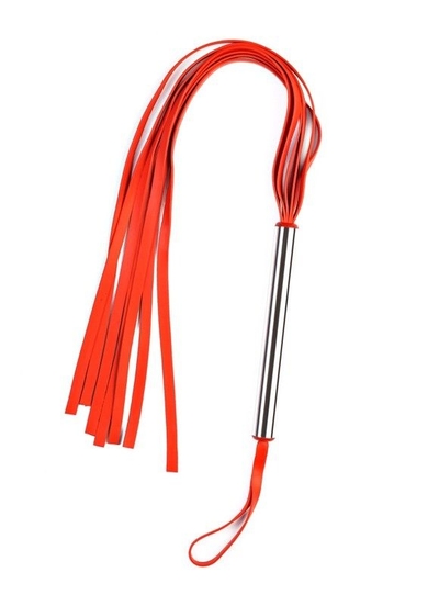 Красная плеть с металлической ручкой - фото, цены