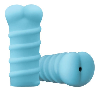 Голубой мастурбатор-анус из мягкого силикона Dat Ass - фото, цены