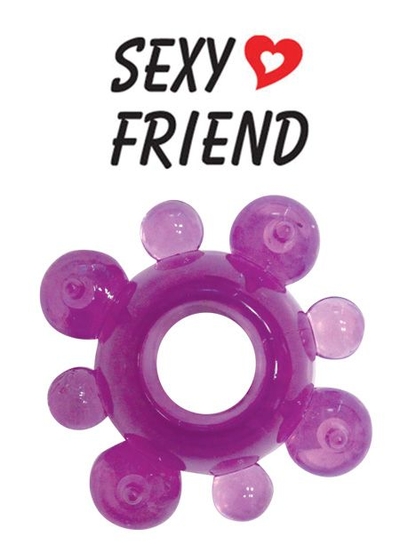Фиолетовое эрекционное кольцо Sexy Friend - фото, цены