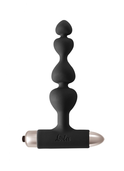 Черная анальная вибропробка-елочка New Edition Excellence - 15 см. - фото, цены