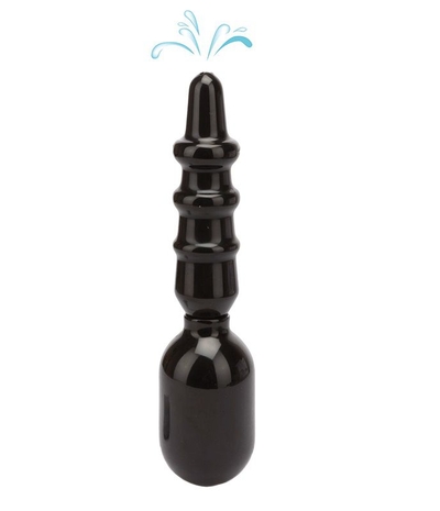 Чёрный анальный душ с рёбрышками Storm Rider - фото, цены