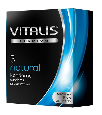 Классические презервативы Vitalis Premium natural - 3 шт. - фото, цены