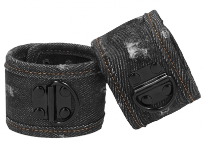 Черные джинсовые наручники Roughend Denim Style - фото, цены