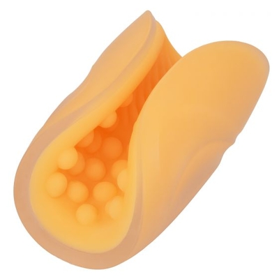 Оранжевый рельефный мастурбатор Dual Grip - фото, цены