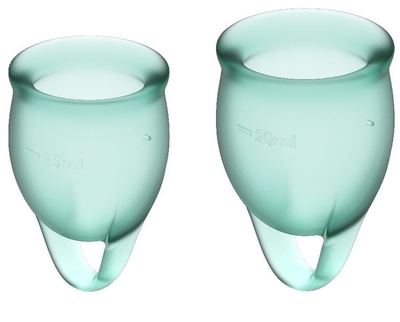 Набор темно-зеленых менструальных чаш Feel confident Menstrual Cup - фото, цены