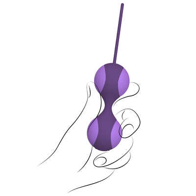 Фиолетовые вагинальные шарики дуэт Stella Ii со сменным грузом - фото, цены