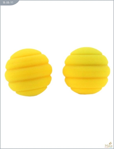 Металлические шарики Twistty с жёлтым силиконовым покрытием - фото, цены