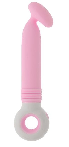 Розово-белый вибратор Kupalo Pink с яйцевидной головкой - фото, цены