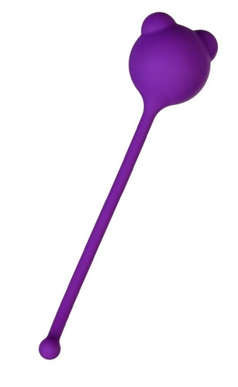 Фиолетовый силиконовый вагинальный шарик A-Toys с ушками - фото, цены