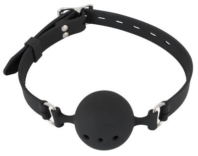 Силиконовый кляп-шар Bad Kitty чёрного цвета - фото, цены