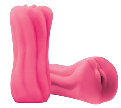 Розовый, светящийся в темноте мастурбатор-вагина из мягкого силикона Yoni - фото, цены