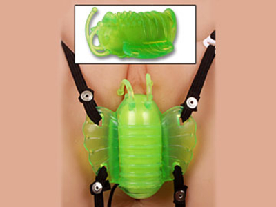 Зеленая бабочка для клитора из силикона - фото, цены