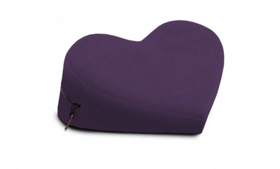Фиолетовая малая вельветовая подушка-сердце для любви Liberator Retail Heart Wedge - фото, цены