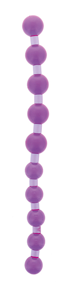 Фиолетовая анальная цепочка Jumbo Jelly Thai Beads Carded Lavender - 31,8 см. - фото, цены
