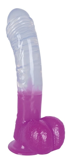 Прозрачно-фиолетовый гелевый фаллоимитатор Ready Mate - 19 см. - фото, цены
