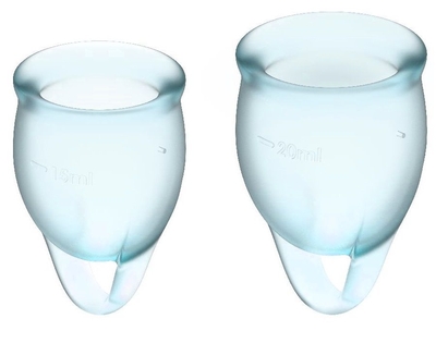 Набор голубых менструальных чаш Feel confident Menstrual Cup - фото, цены