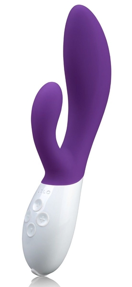Вибромассажер Ina 2 фиолетового цвета - 20 см. - фото, цены