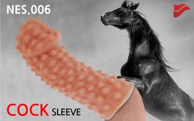 Насадка на фаллос с бугорками Cock Sleeves размера M - 14,7 см. - фото, цены