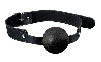 Силиконовый кляп-шар с ремешками из полиуретана Solid Silicone Ball Gag - фото, цены
