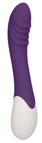 Фиолетовый вибратор Frenzy с функцией нагрева - 20,8 см. - фото, цены