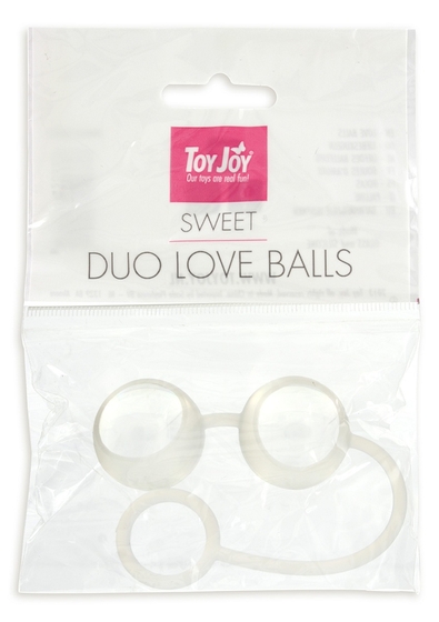 Стеклянные вагинальные шарики Duo Love Dalls на силиконовой сцепке - фото, цены