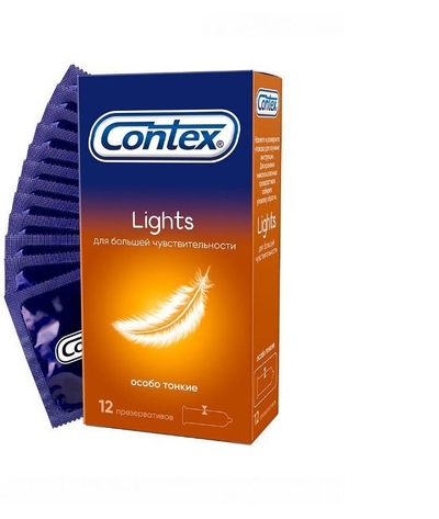 Особо тонкие презервативы Contex Lights - 12 шт. - фото, цены
