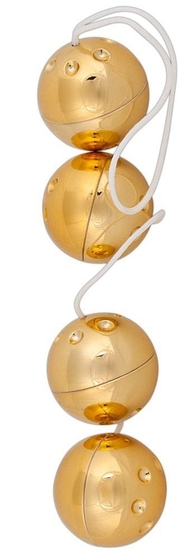 Золотистые вагинальные шарики Lust Kette - фото, цены