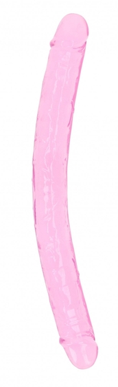 Розовый двусторонний фаллоимитатор - 45 см. - фото, цены