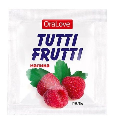Саше гель-смазки Tutti-frutti с малиновым вкусом - 4 гр. - фото, цены