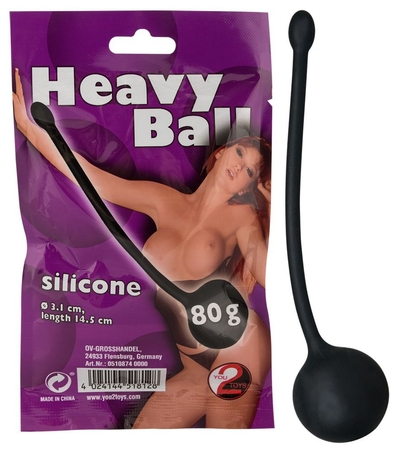 Чёрный вагинальный шарик Heavy Ball - фото, цены